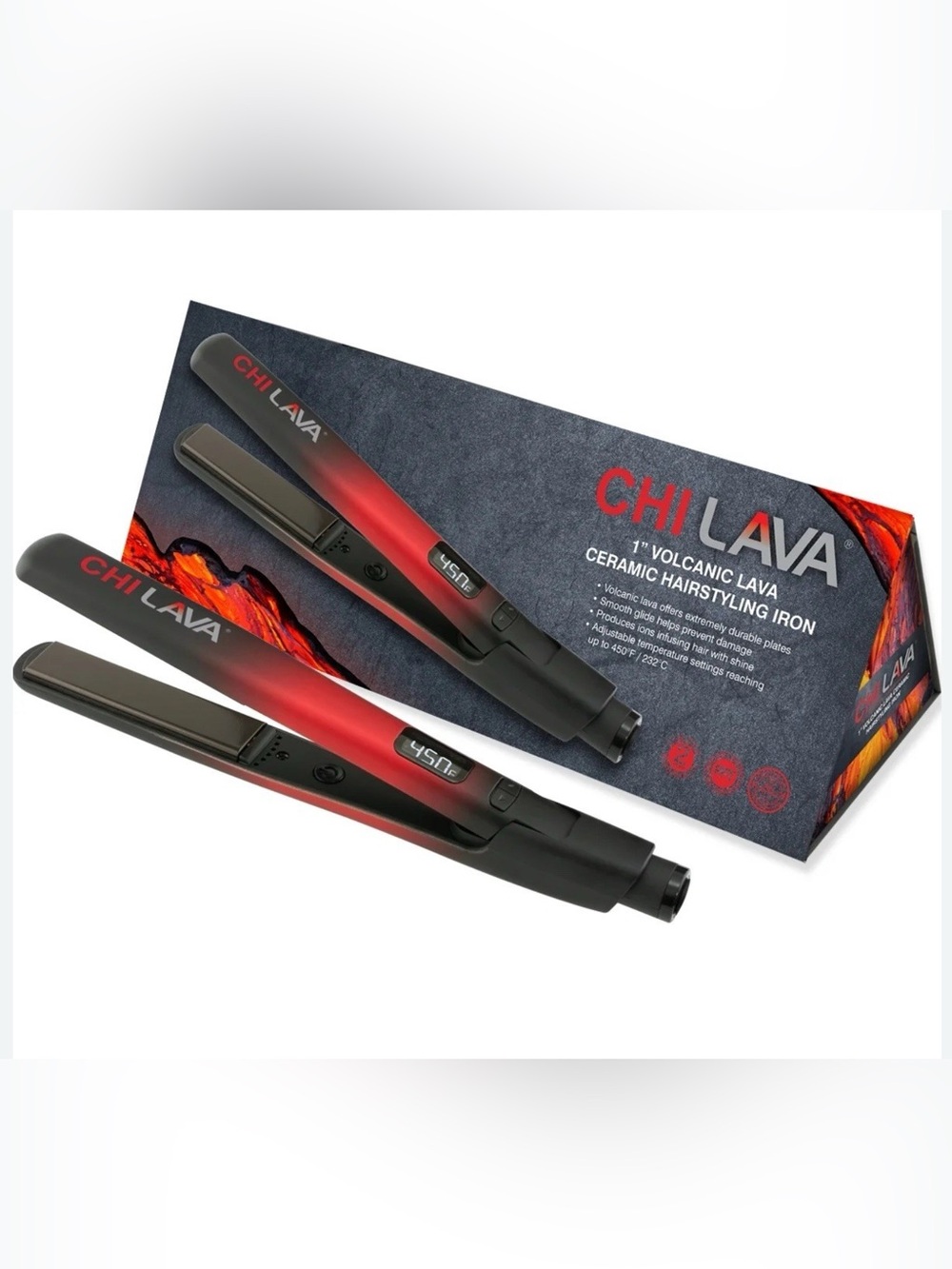 CHI Lava Ceramic 1″ Flat Iron Hair Straightener w/ Digital Display NEW!